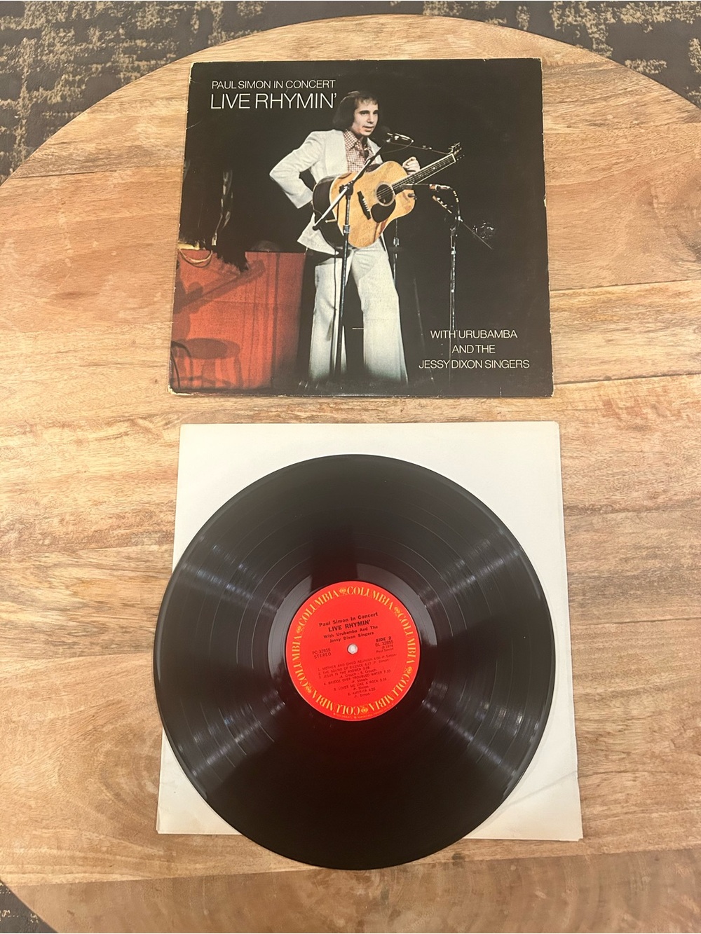 Paul Simon In Concert Live Rhymin' W/ Urubamba & The Jessy Dixon Singers Vinyl
